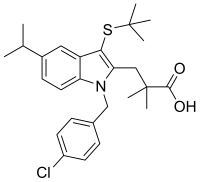 Skeletal formula of MK-886