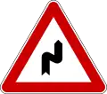 Double curve, first to right