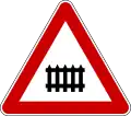 Level crossing with gates or barries