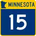 Trunk Highway 15 marker