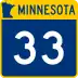 Trunk Highway 33 marker