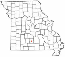 Location of Hartville, Missouri