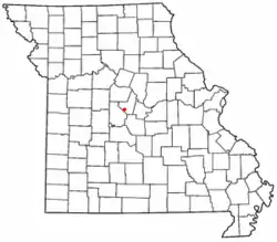 Location of Latham in Missouri