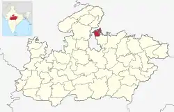 Location of Niwari district