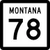 Montana Highway 78 marker