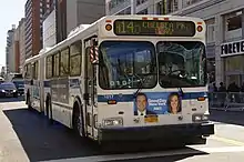 a bus on the M14D route