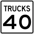 R2-2P: Truck speed limit (plaque)