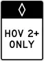 R3-11b: Preferential lane operation, high-occupancy vehicles, full-time (post-mounted)