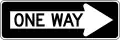 One-way road sign used in USA