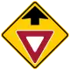 Yield sign ahead