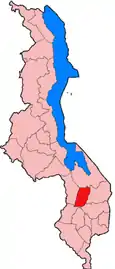 Location of Balaka District in Malawi