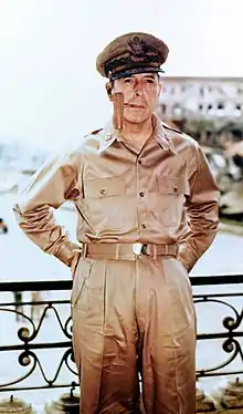 General Douglas MacArthur in Khaki on August 2, 1945.