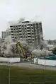 MacDermott tower being demolished in 2005.