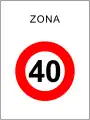 Speed limit zone