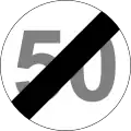 End of maximum speed limit