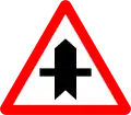 Crossroads with a road that does not have priority