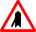 Merging traffic on the left