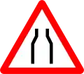 Road narrows