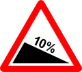 Steep descent