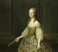 Madame Adélaïde de France tenant un éventail by the studio of J.-M. Nattier.
