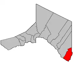 Location within Madawaska County, New Brunswick.