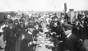 Madera celebrates the completion of the "world's longest lumber flume" on October 27, 1900.