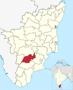 Location in Tamil Nadu