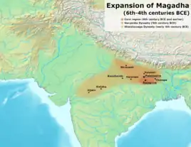 Approximate extent of the Shaisshunaga dynasty.