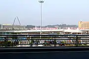 Maglev track under construction in front of Changsha Huanghua International Airport (2015)