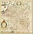 A detailed 1613 map of the Grand Duchy of Lithuania by Mikołaj Krzysztof "the Orphan" Radziwiłł. The map is considered to be one of the best cartographic works of the Renaissance. Kept in the Uppsala Museum.