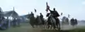 Hungarian horsemen at Great Kurultáj 2014, the Hun-Turkic tribal assembly, Bugac.