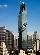 The MahaNakhon tower in the Bang Rak District.