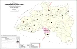 Map showing Bhatsara (#920) in Maharajganj CD block