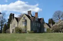 A picture of a Buddhist monastery that was established in Chithurst in 1979