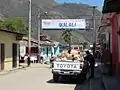 Main Street into town during Fiestas Patronales.