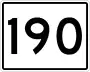 State Route 190 marker