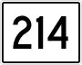 State Route 214 marker