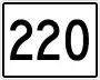 State Route 220 marker