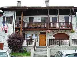 The town hall in Villaroger