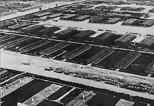 Reconnaissance photograph of the Majdanek concentration camp (1944)