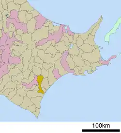 Location of Makubetsu in Hokkaido (Tokachi Subprefecture)