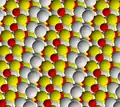 View along b axis of malachite crystal structure