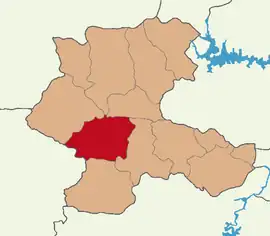 Map showing Akçadağ District in Malatya Province