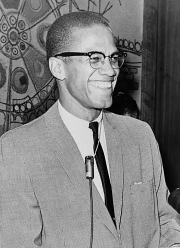 Image 11Malcolm X (born Malcolm Little; May 19, 1925 – February 21, 1965), also known as El-Hajj Malik El-Shabazz, was an African American Muslim minister, public speaker, and human rights activist.Credit:Usmanmiski