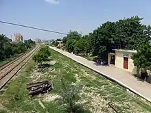 Malir Colony railway station, view of Karachi Circular Railway platform