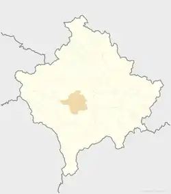 Malisheva is located in Kosovo