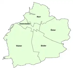 Malmö's city districts