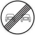 End of overtaking prohibition