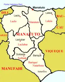 Map of Manatuto district