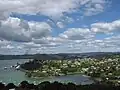 Mill Bay (centre) and houses of Mangonui